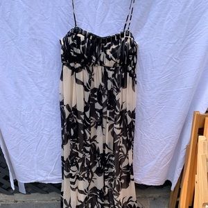 Floor length tropical print BCBG gown